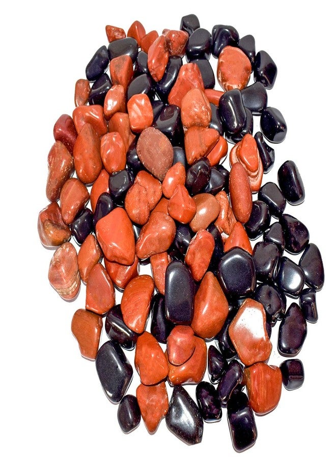 Power Stone Decorative Coloured Asymmetric Marble Stone Pebbles for Vase Filler Plant Pots Home Aquarium Fish Tanks Landscape Outdoor Garden Decoration (Brown & Black, 500 Grams) - Image 2